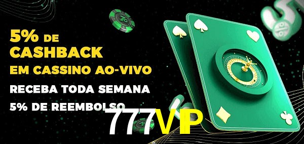 Promoções do cassino ao Vivo 777VIP